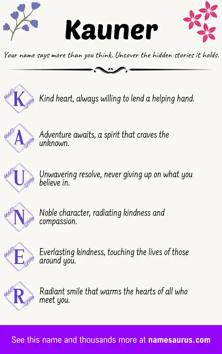 Acrostic poem about Kauner.