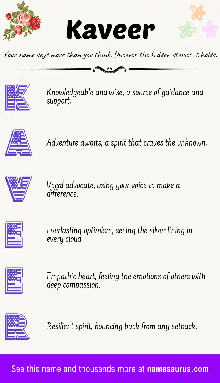 Acrostic poem about Kaveer.