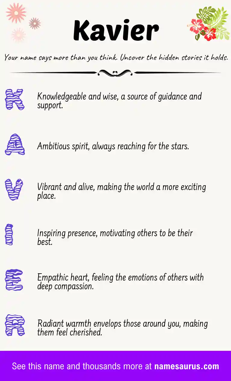 Acrostic poem about Kavier.