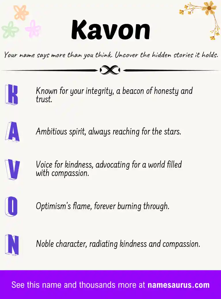 Acrostic poem about Kavon.