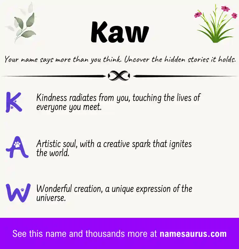 Acrostic poem about Kaw.