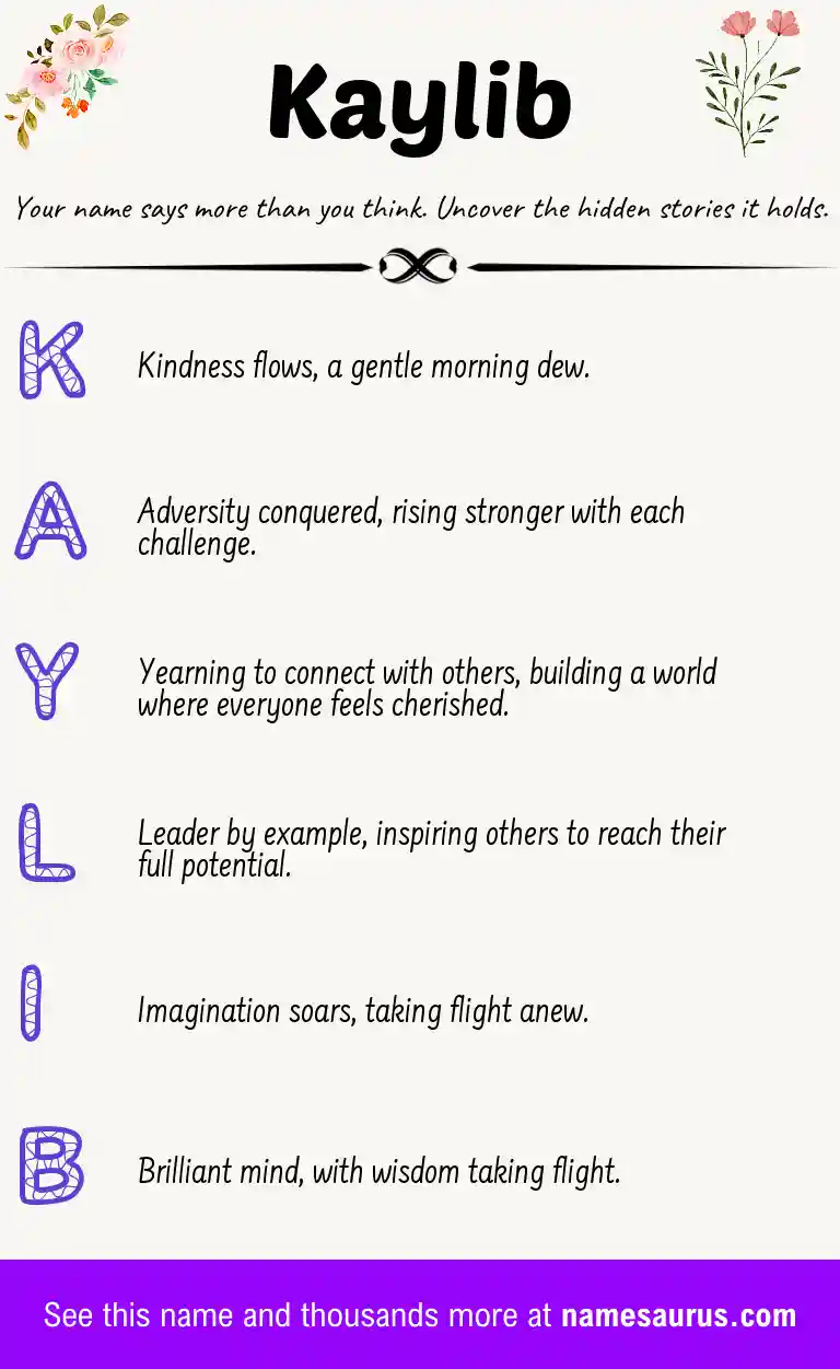 Acrostic poem about Kaylib.