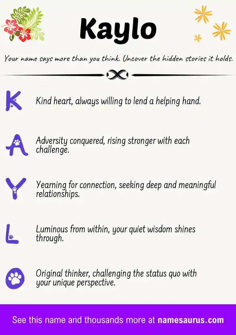 Acrostic poem about Kaylo.