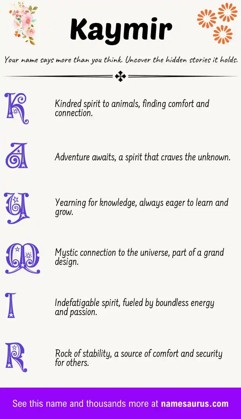 Acrostic poem about Kaymir.