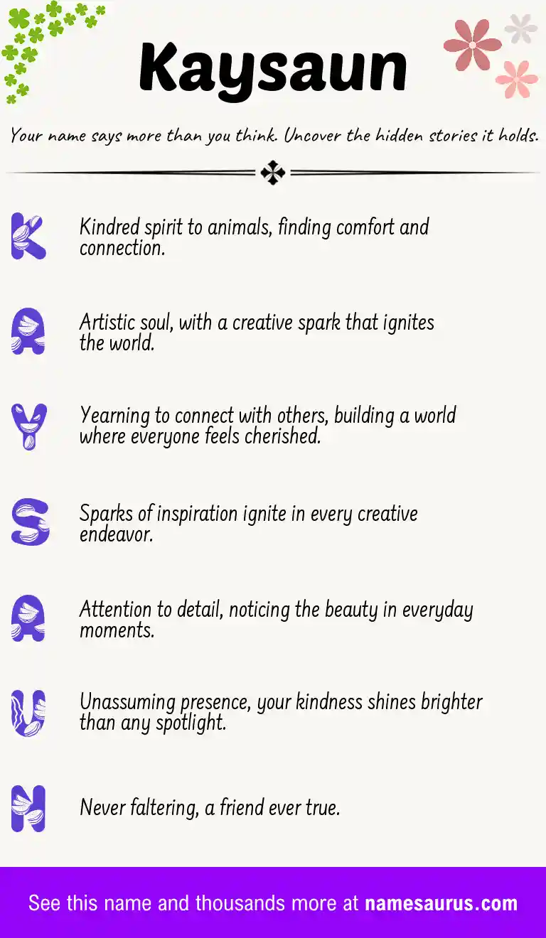 Acrostic poem about Kaysaun.