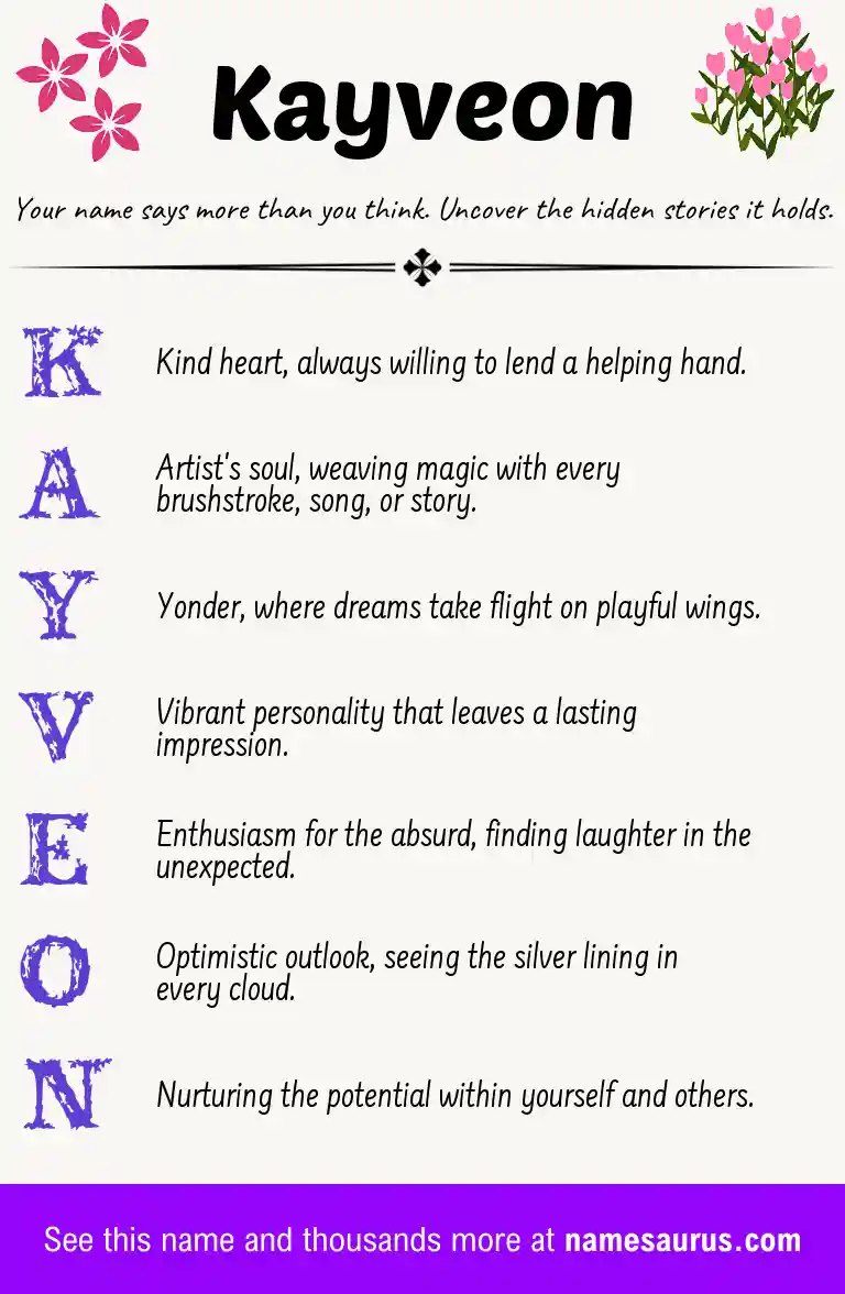 Acrostic poem about Kayveon.