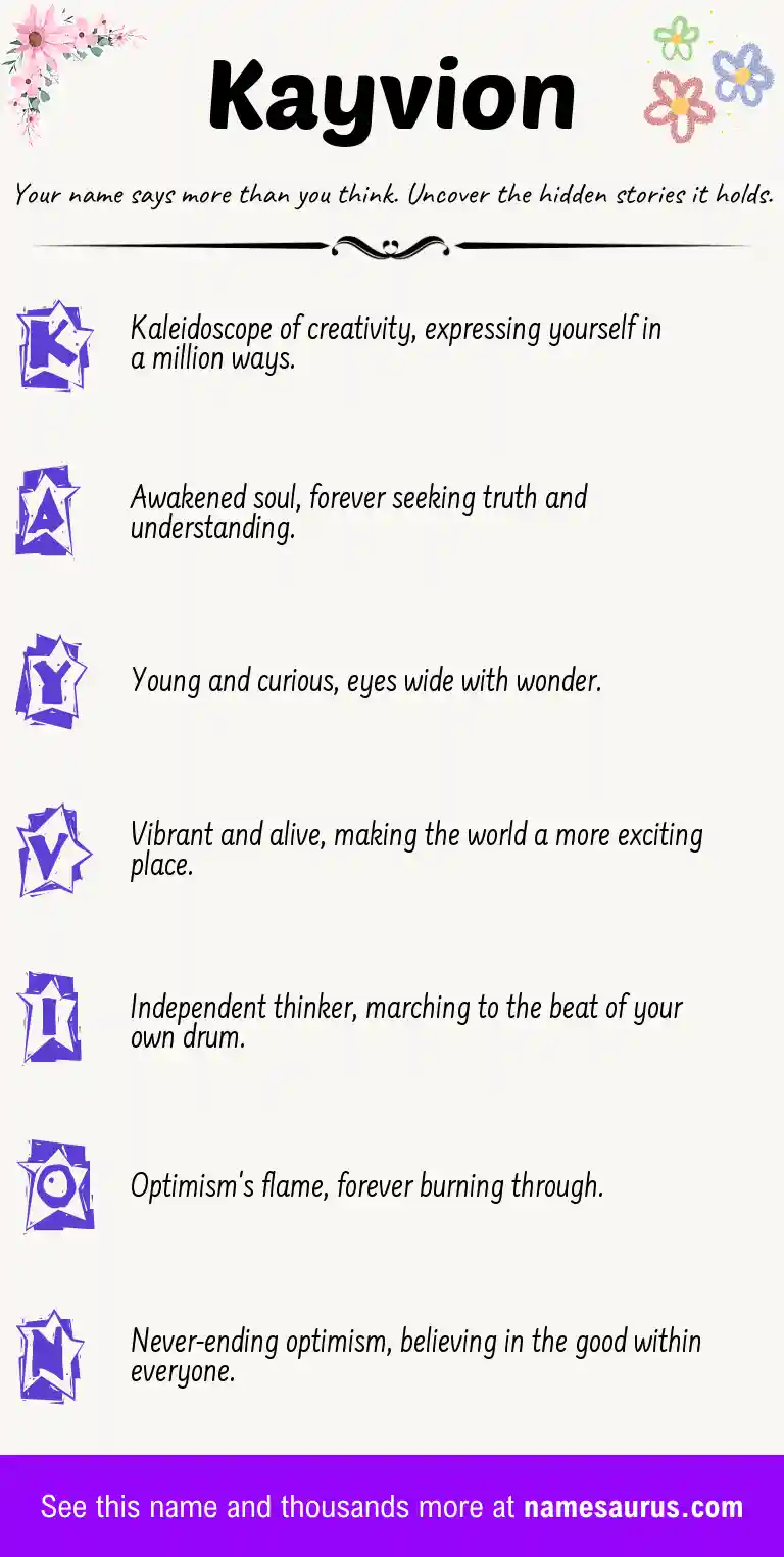 Acrostic poem about Kayvion.