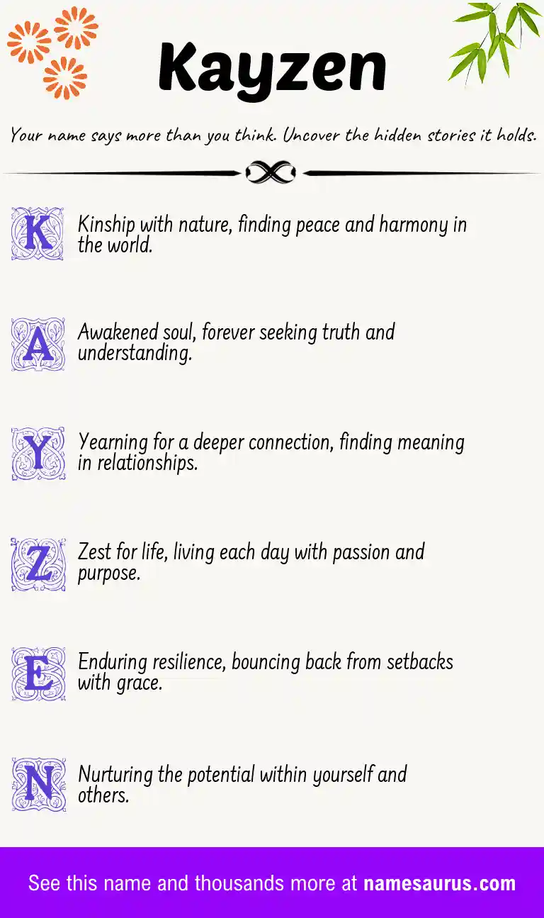Acrostic poem about Kayzen.
