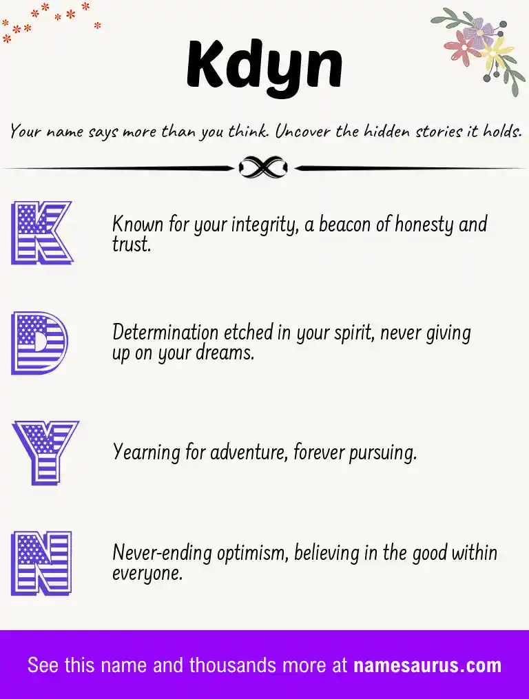Acrostic poem about Kdyn.