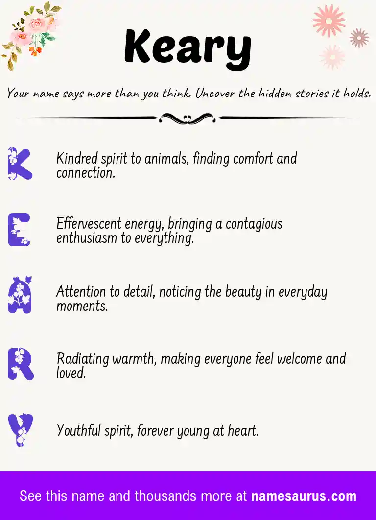 Acrostic poem about Keary.