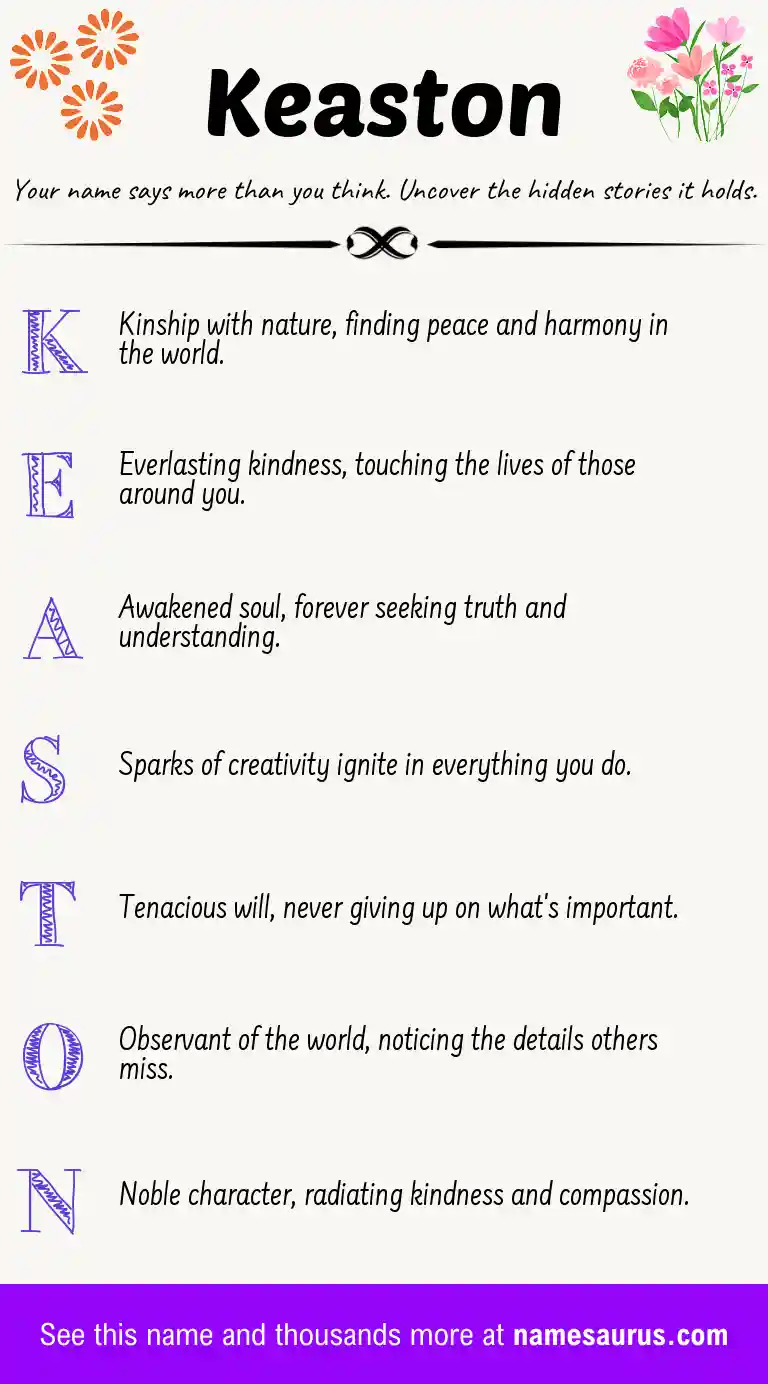 Acrostic poem about Keaston.