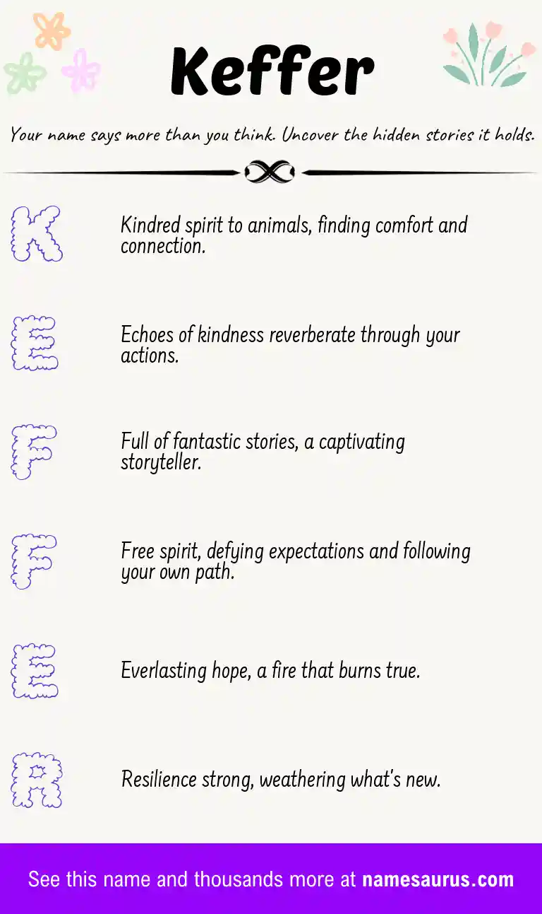 Acrostic poem about Keffer.