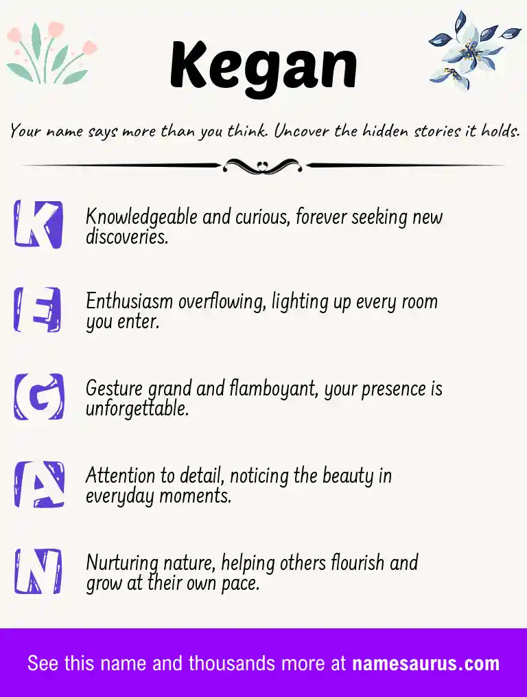 Acrostic poem about Kegan.
