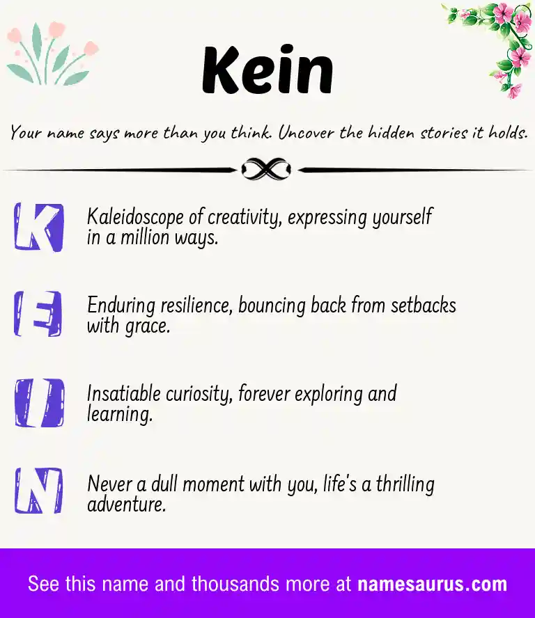 Acrostic poem about Kein.