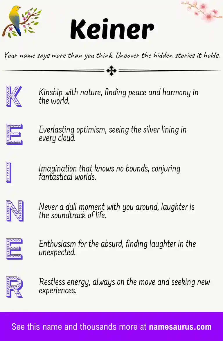 Acrostic poem about Keiner.