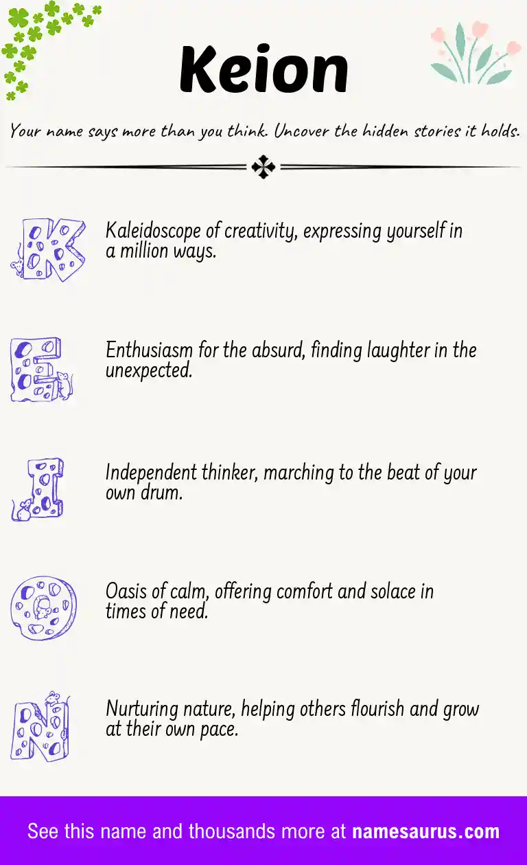 Acrostic poem about Keion.