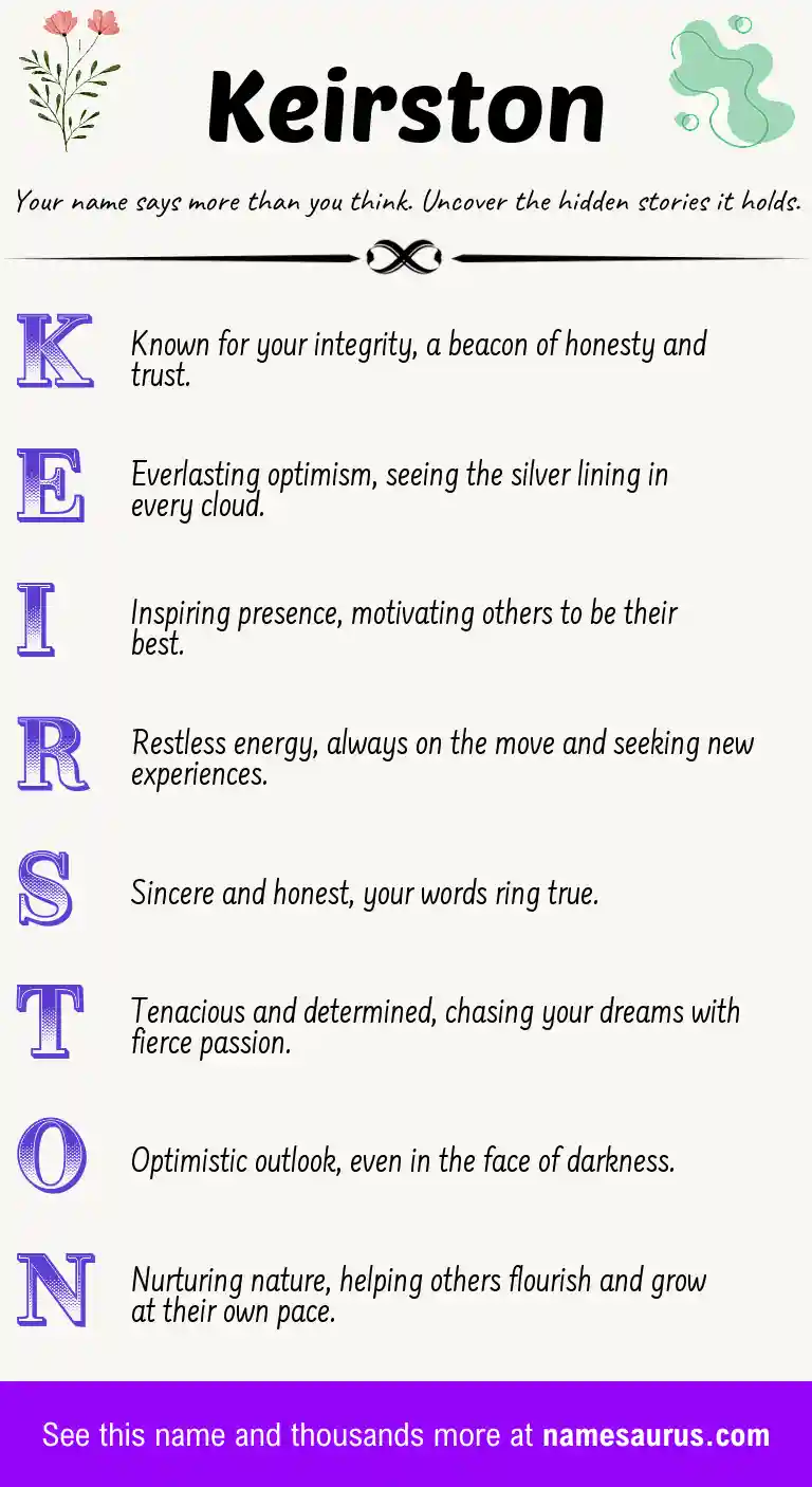 Acrostic poem about Keirston.