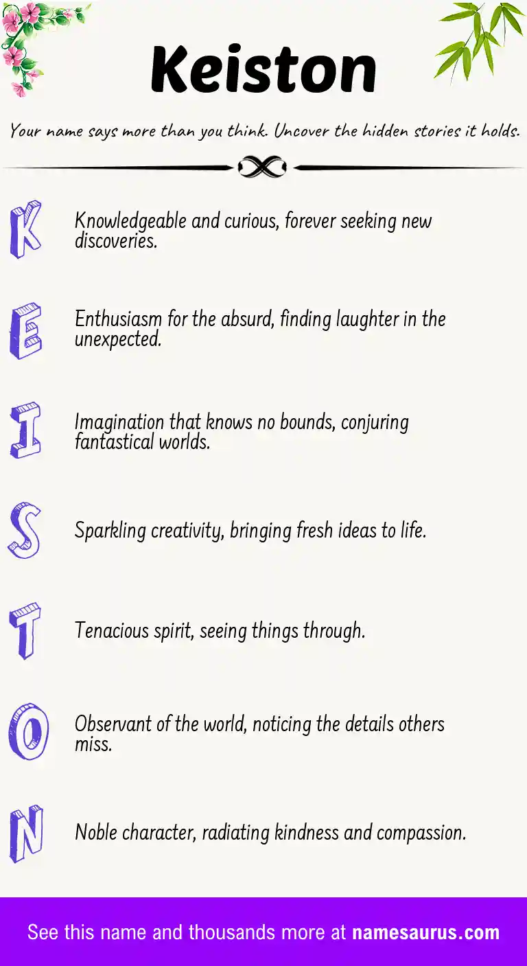 Acrostic poem about Keiston.
