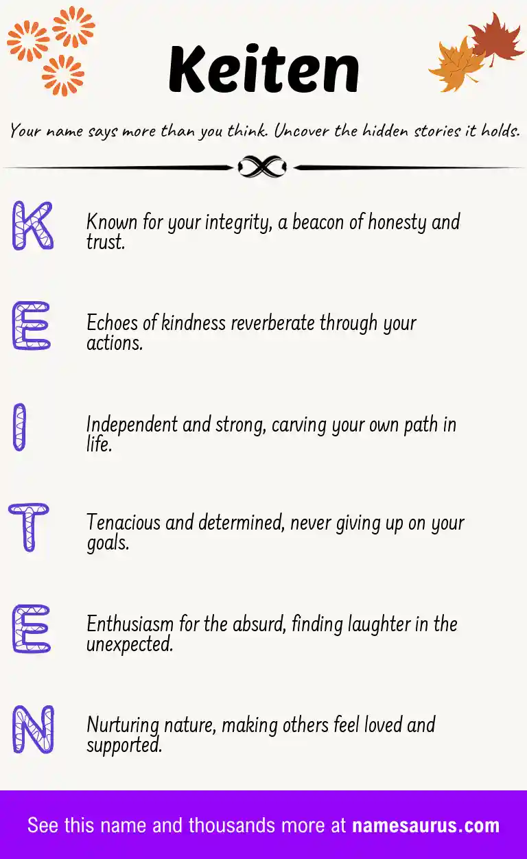 Acrostic poem about Keiten.