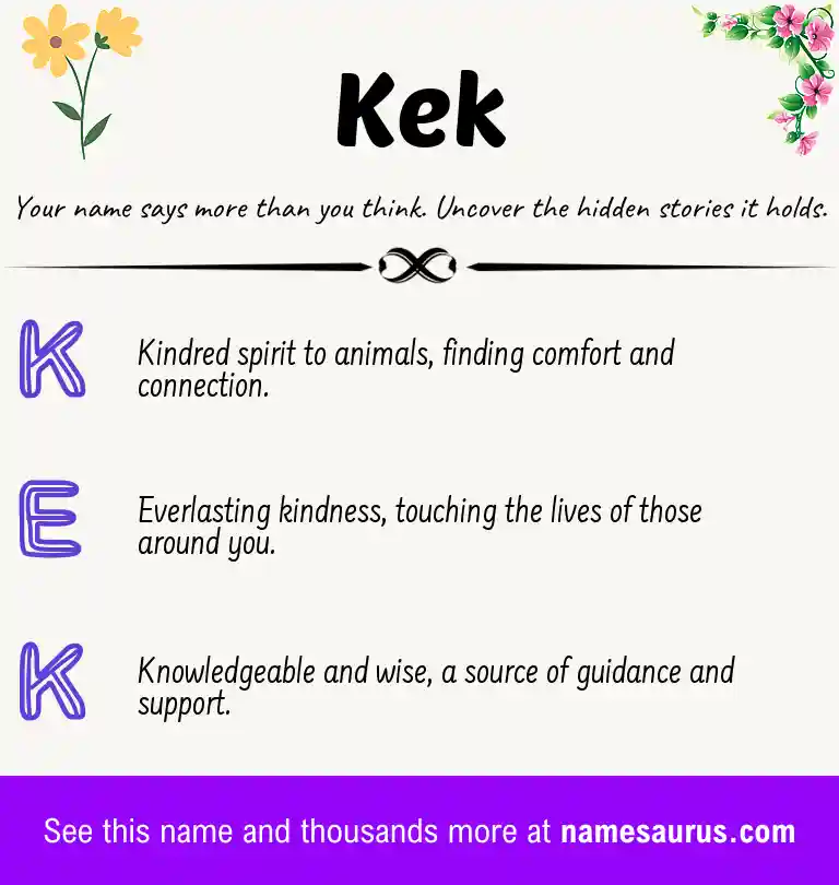 Acrostic poem about Kek.