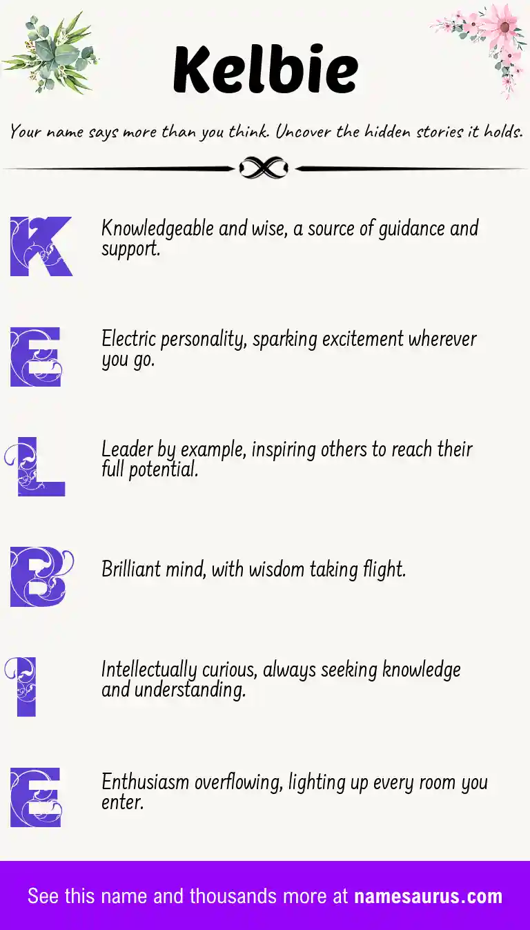 Acrostic poem about Kelbie.