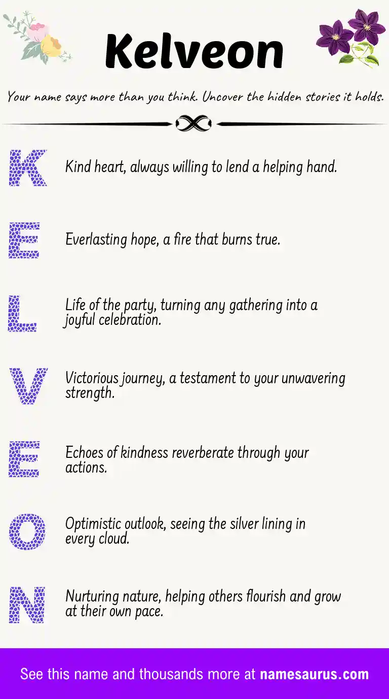 Acrostic poem about Kelveon.