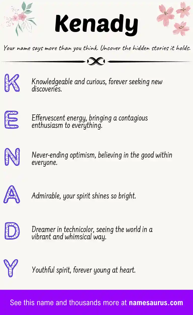 Acrostic poem about Kenady.