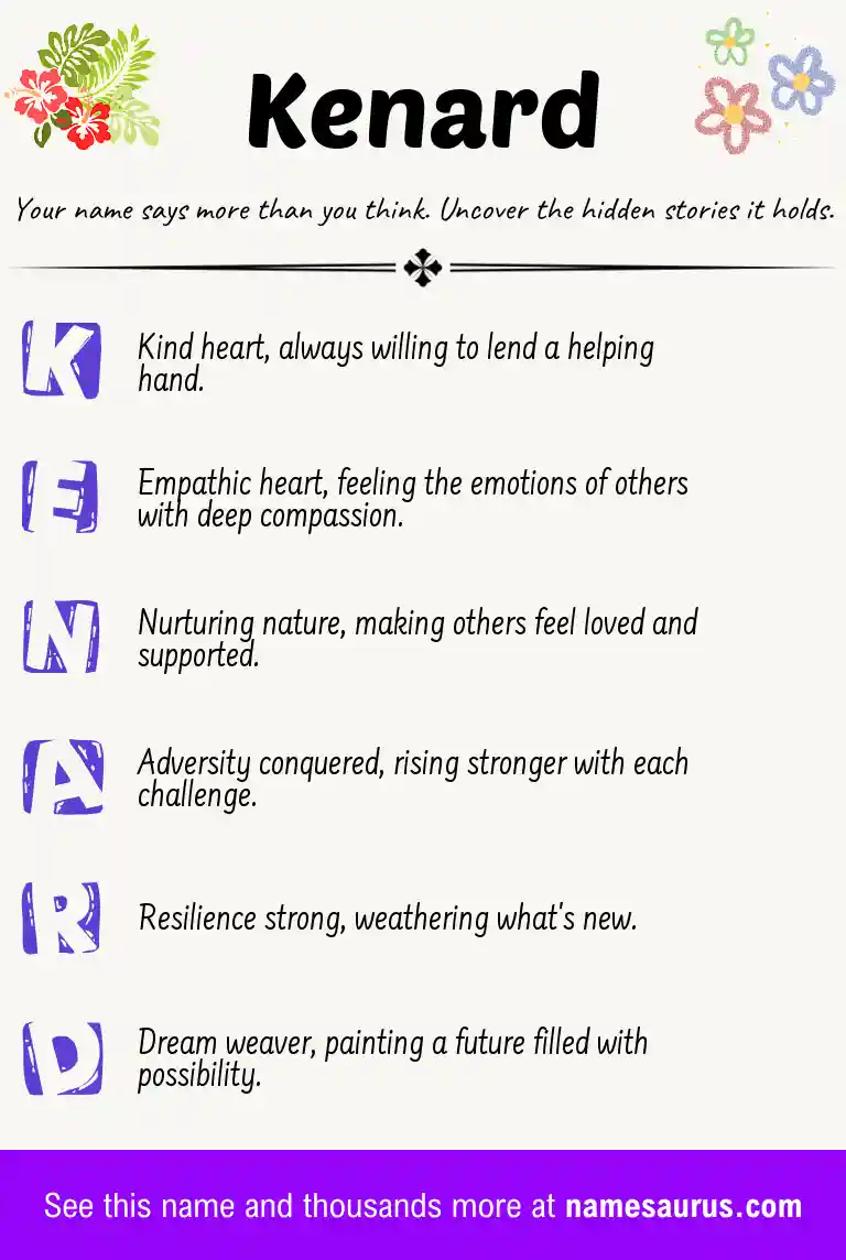 Acrostic poem about Kenard.