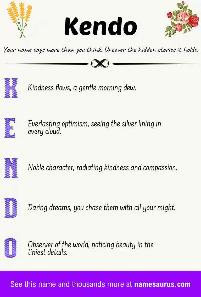 Acrostic poem about Kendo.
