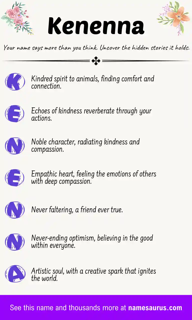 Acrostic poem about Kenenna.