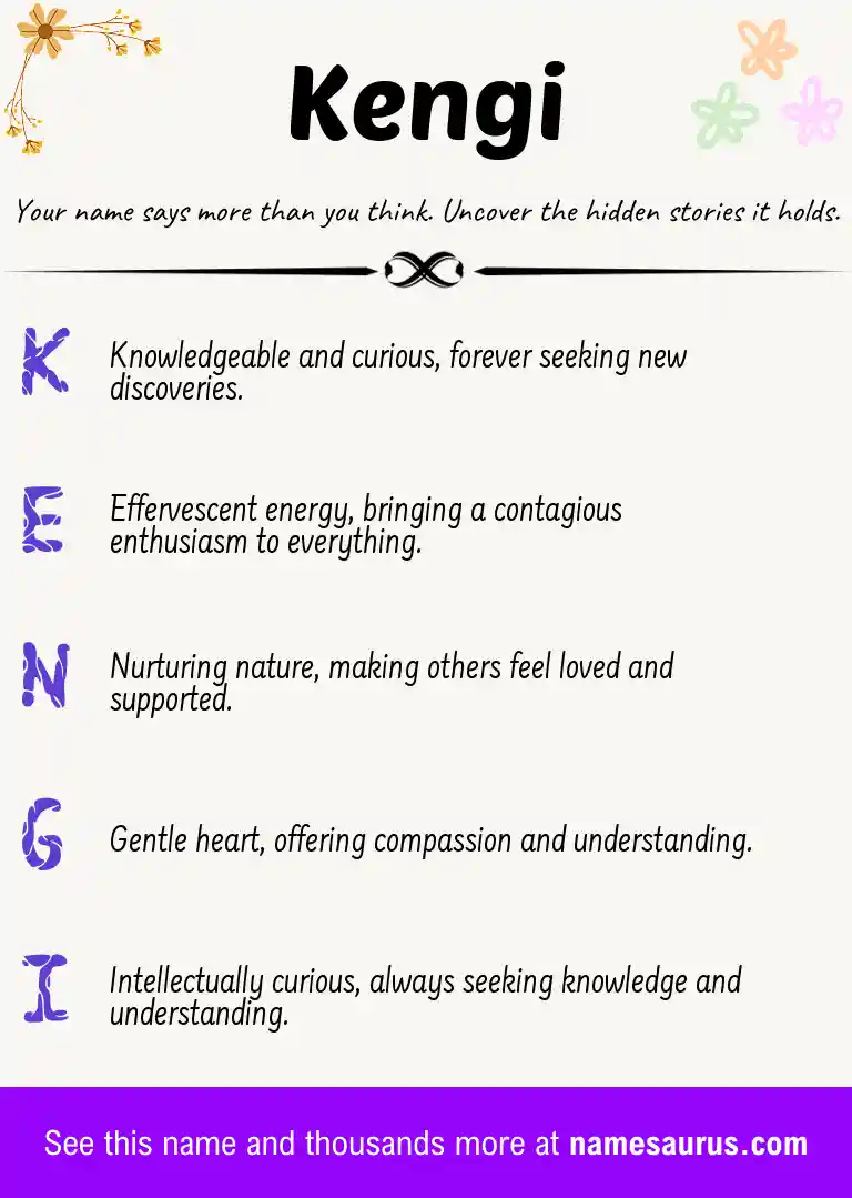 Acrostic poem about Kengi.