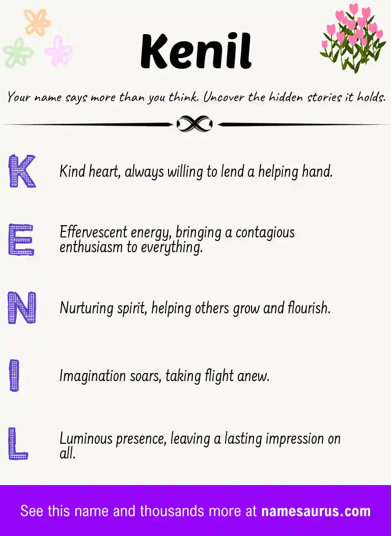 Acrostic poem about Kenil.