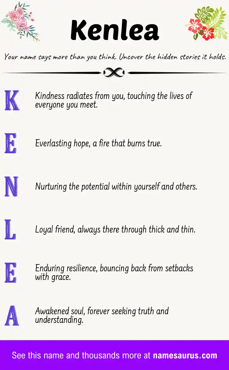 Acrostic poem about Kenlea.