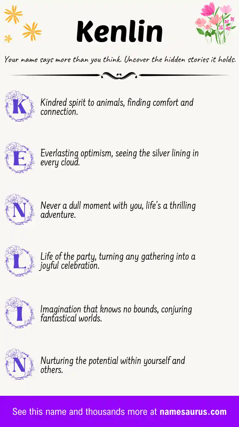 Acrostic poem about Kenlin.