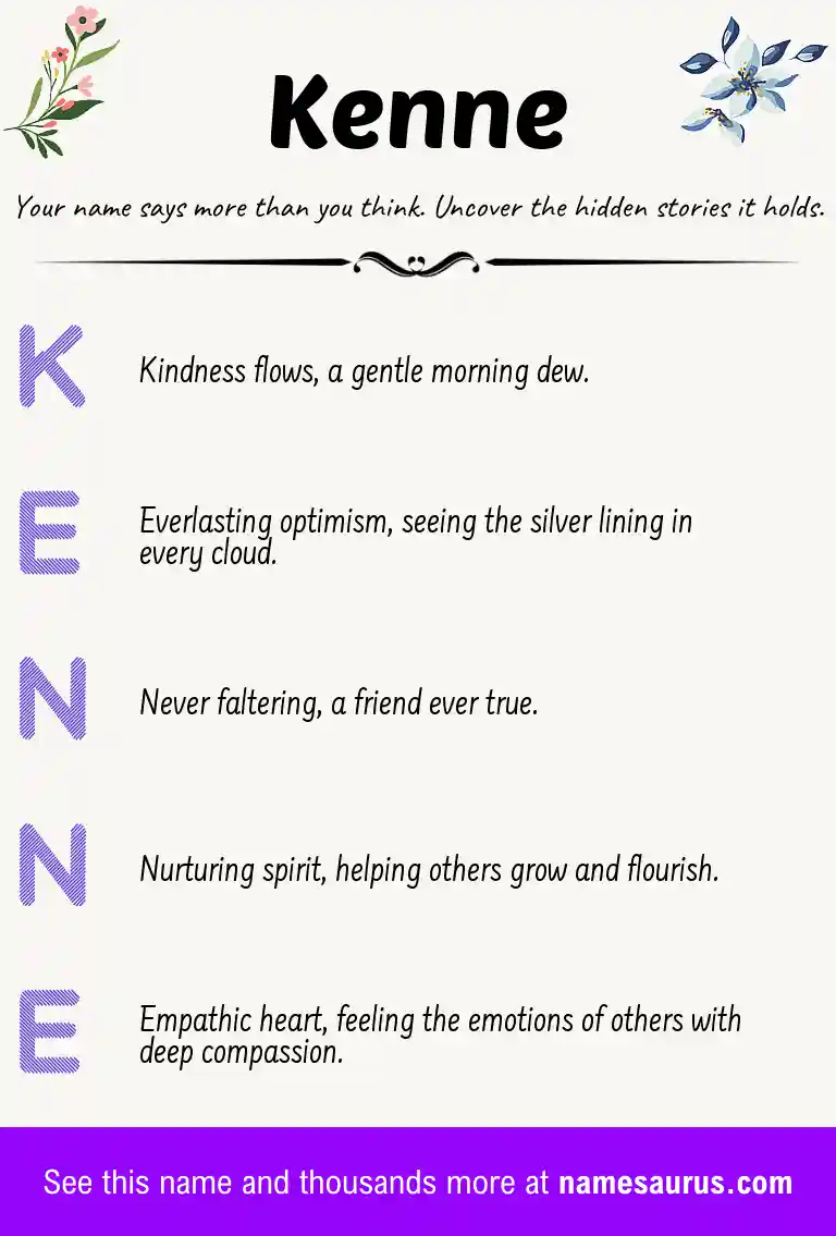 Acrostic poem about Kenne.