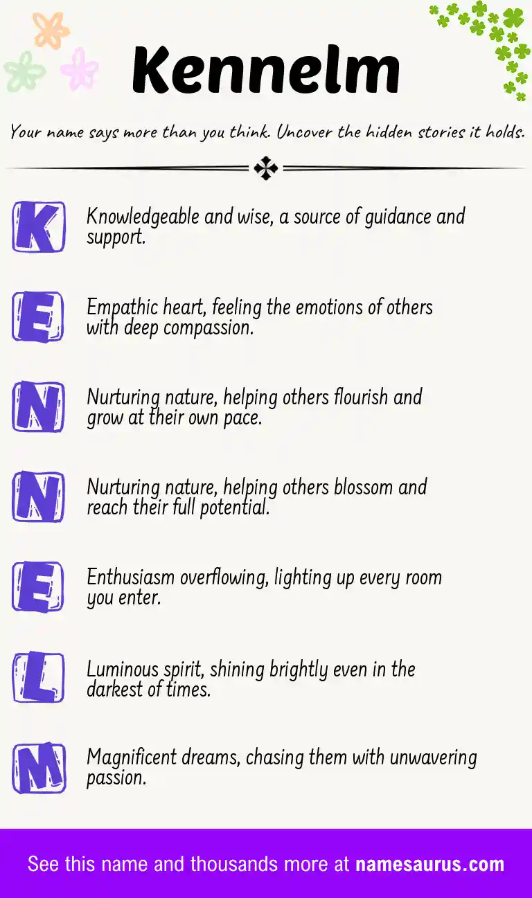 Acrostic poem about Kennelm.