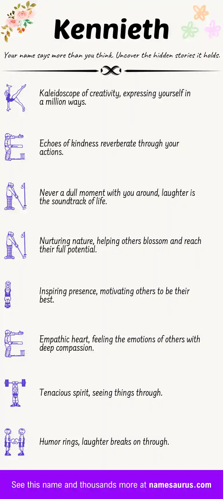 Acrostic poem about Kennieth.