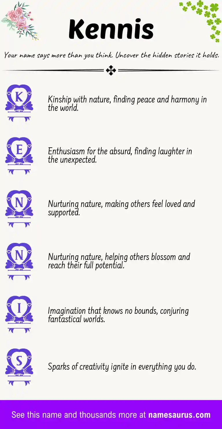 Acrostic poem about Kennis.