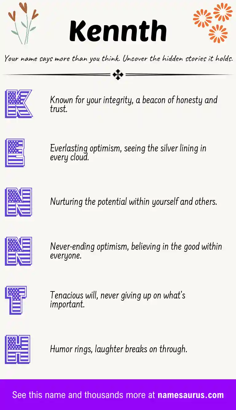 Acrostic poem about Kennth.