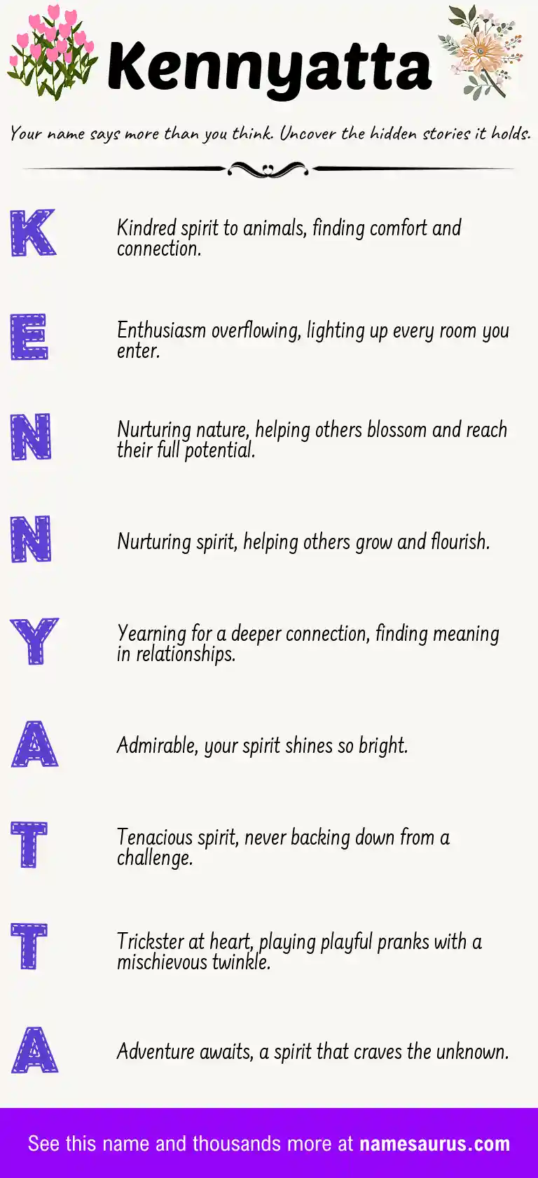 Acrostic poem about Kennyatta.