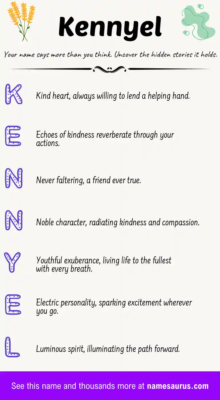 Acrostic poem about Kennyel.
