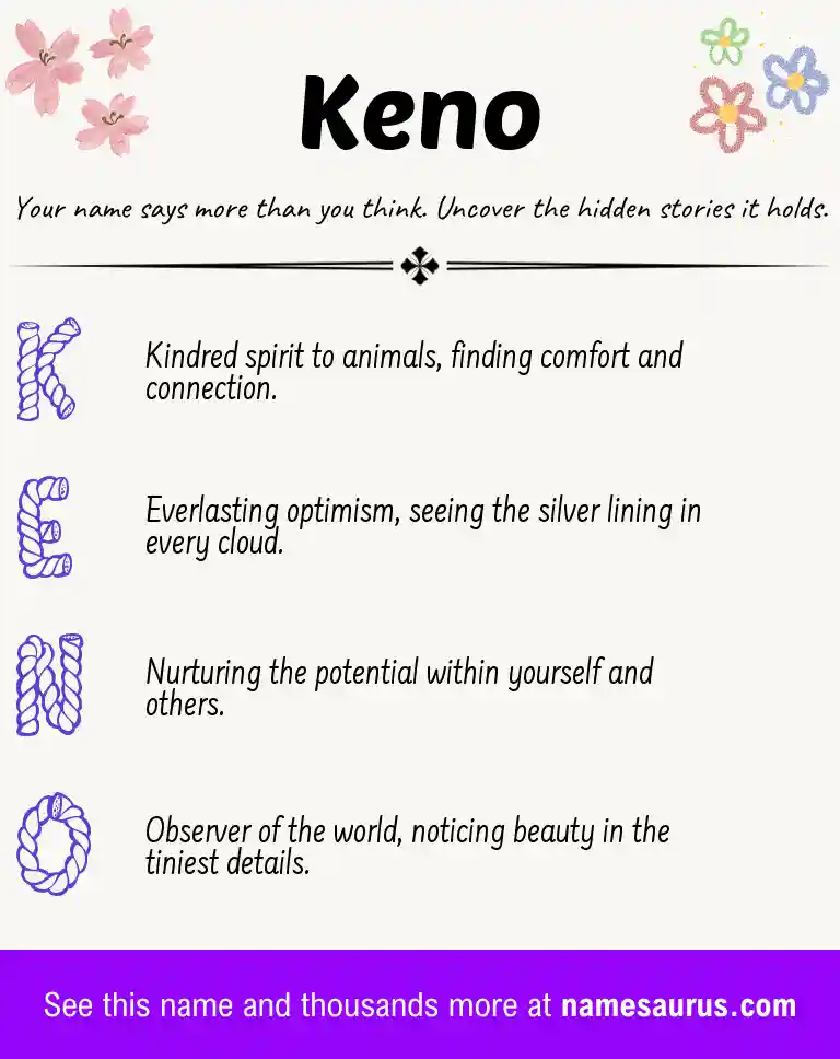 Acrostic poem about Keno.