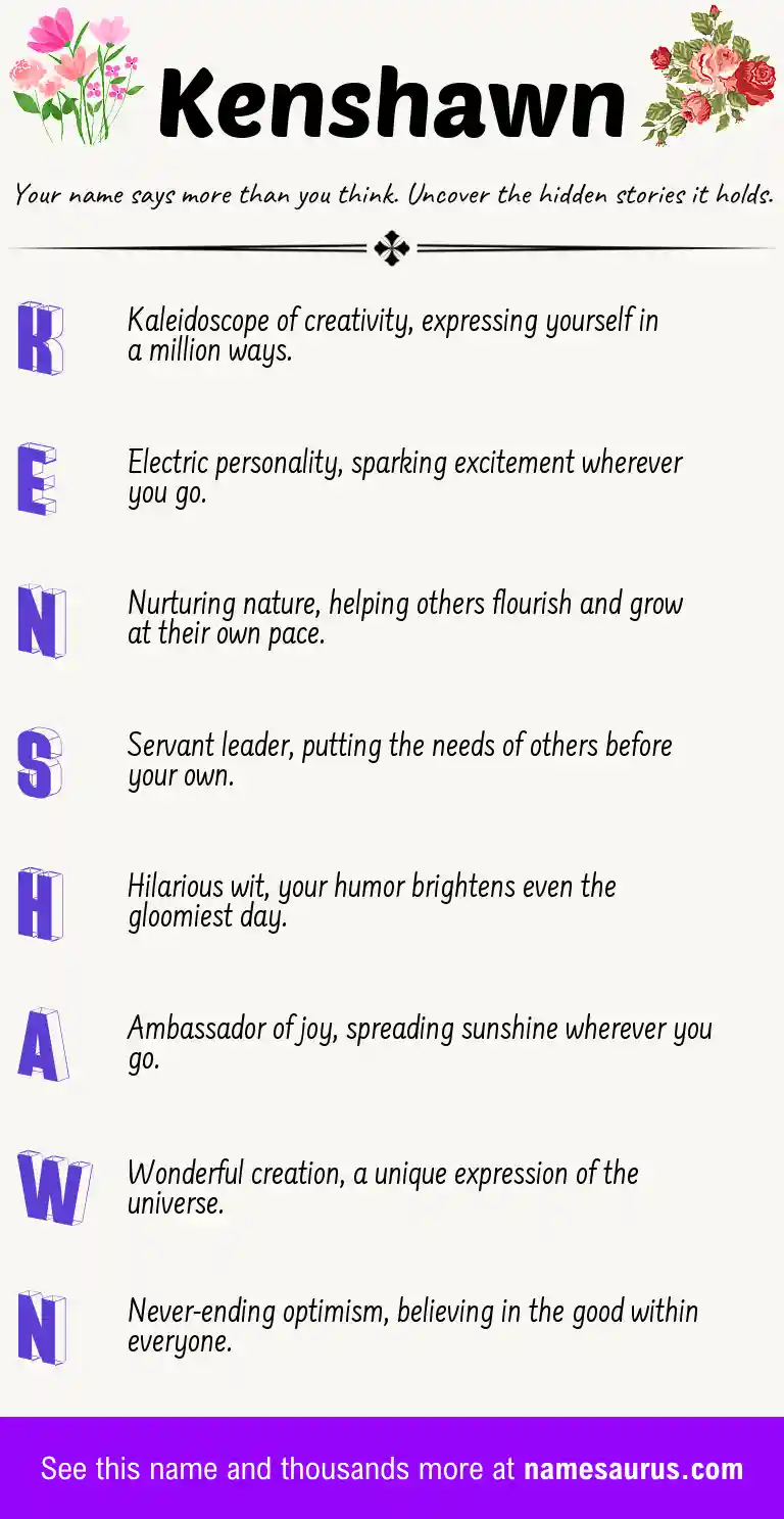 Acrostic poem about Kenshawn.