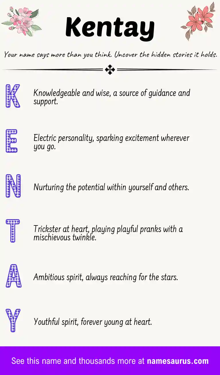 Acrostic poem about Kentay.