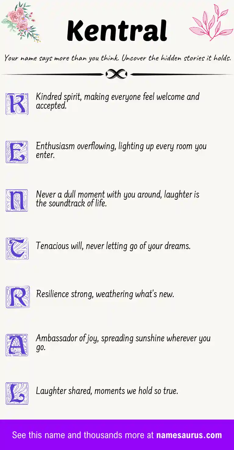Acrostic poem about Kentral.