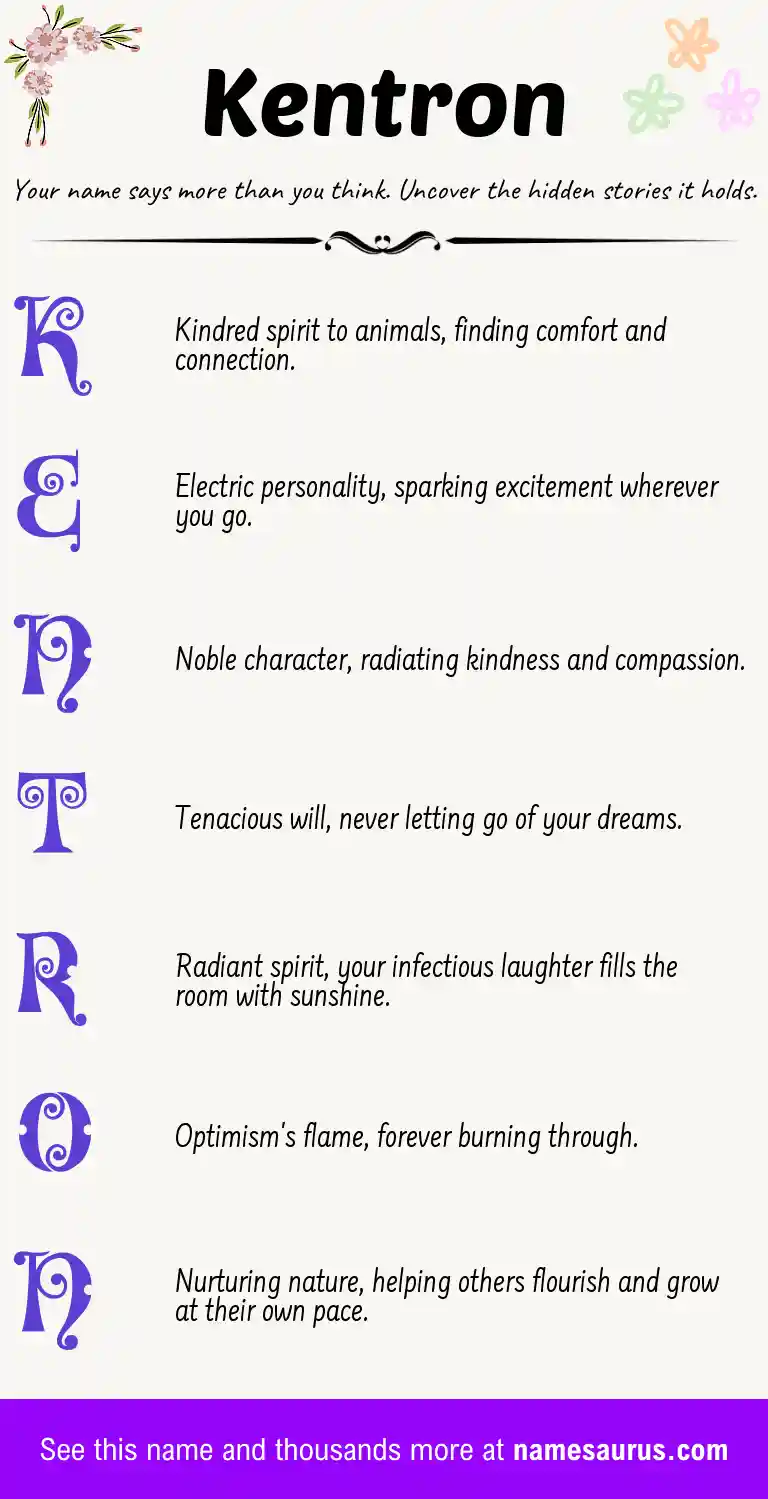 Acrostic poem about Kentron.