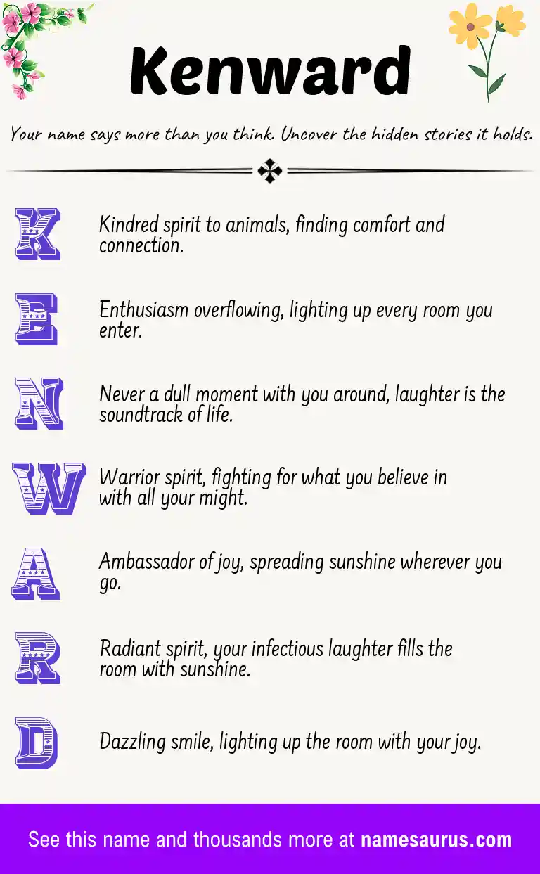 Acrostic poem about Kenward.
