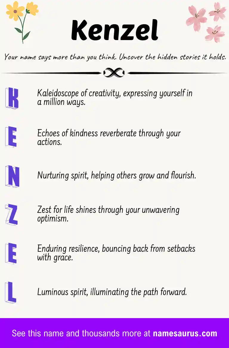 Acrostic poem about Kenzel.