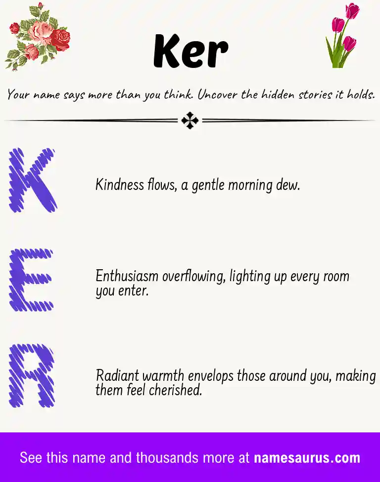 Acrostic poem about Ker.