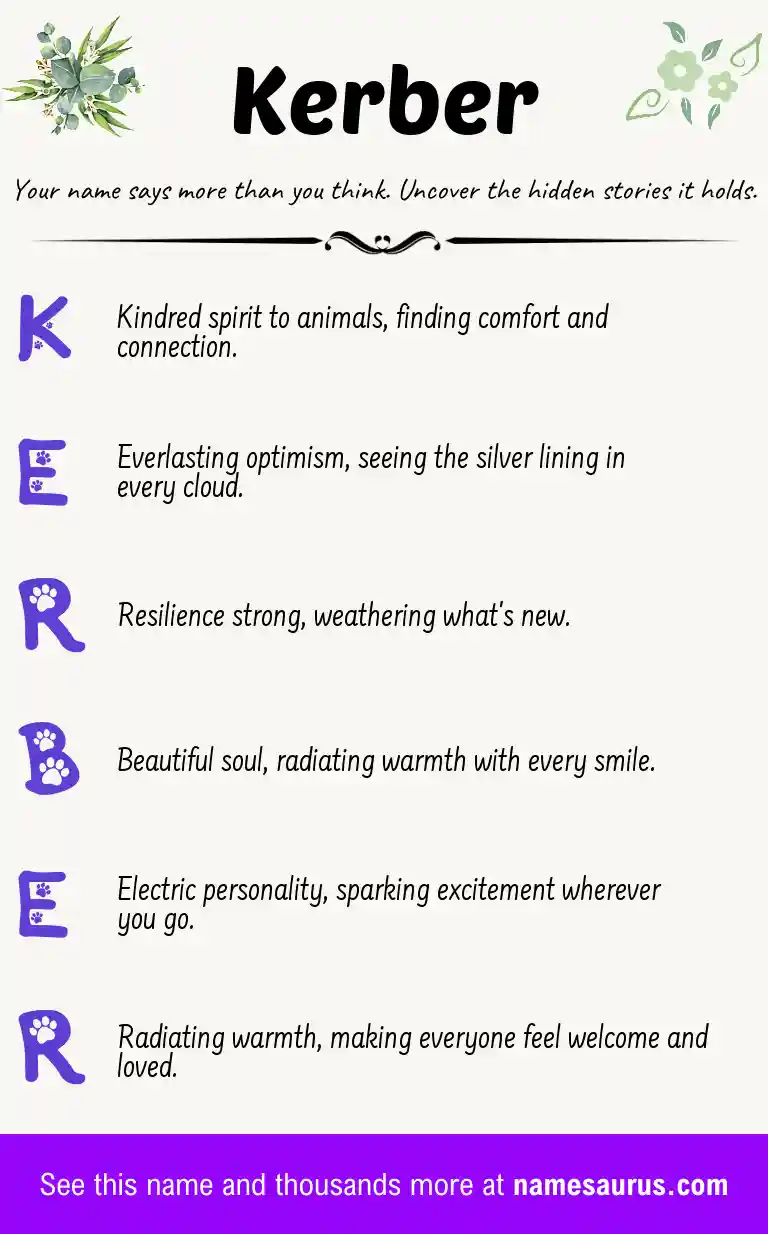 Acrostic poem about Kerber.
